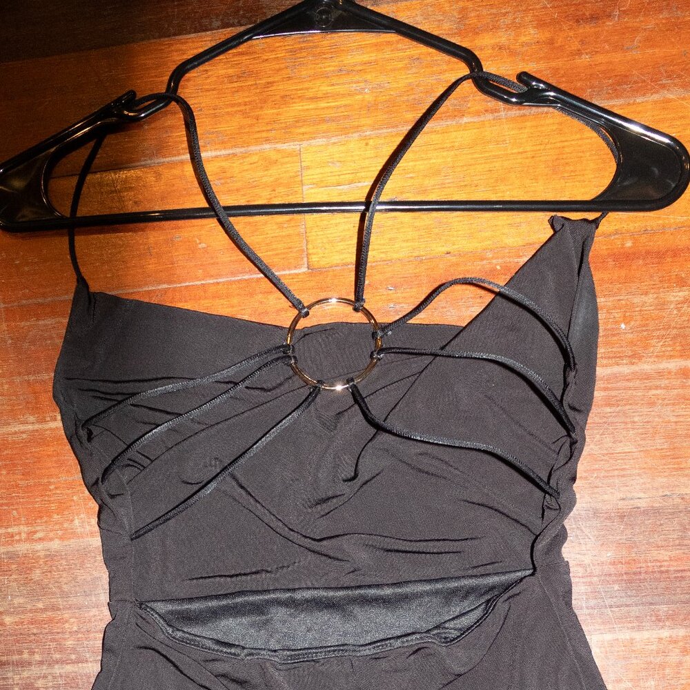 Windsor Black Bodycon Strappy Mini